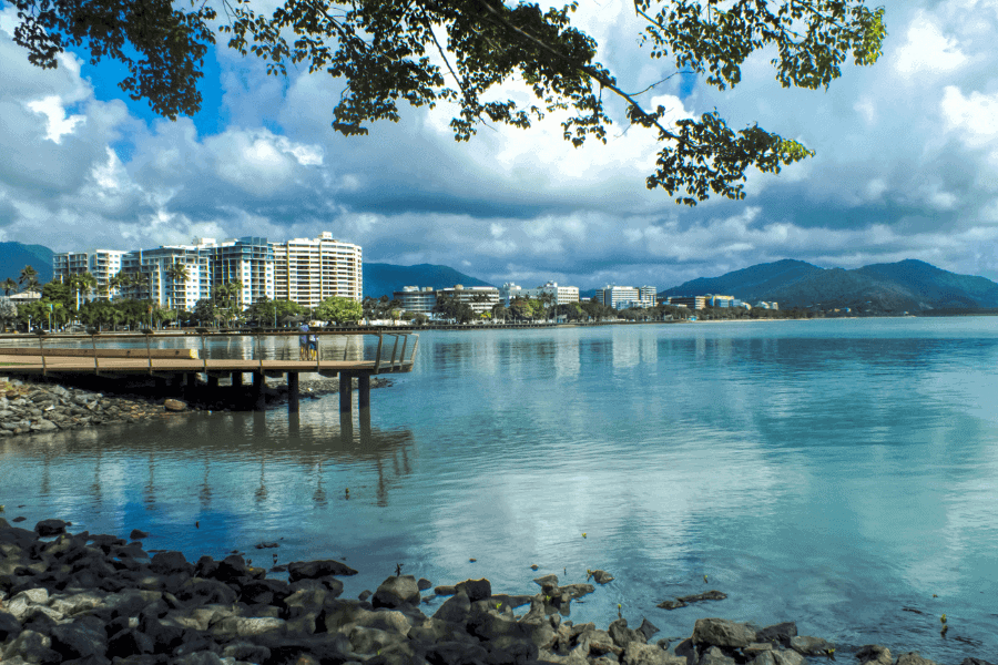 A view of Cairns from the esplanade