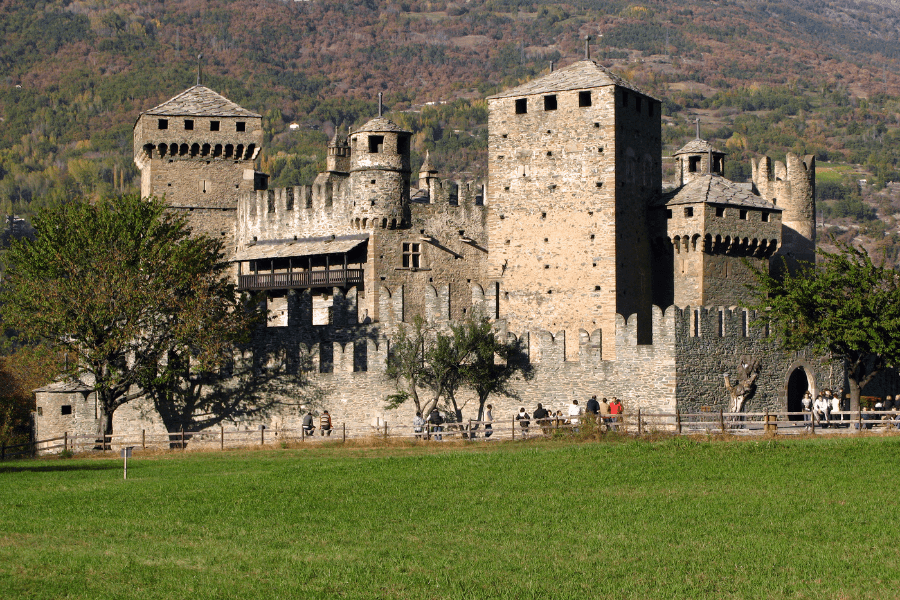 Castle of Fenis in Aosta Valley