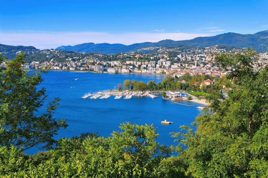 Lake Lugano near Swiss border
