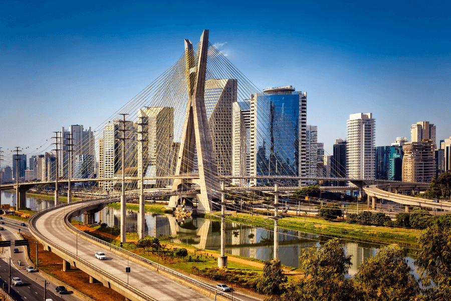 Marginal Pinheiros bridge in Sao Paulo