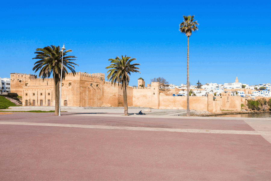 Medina in Rabat at River Bou Regreg