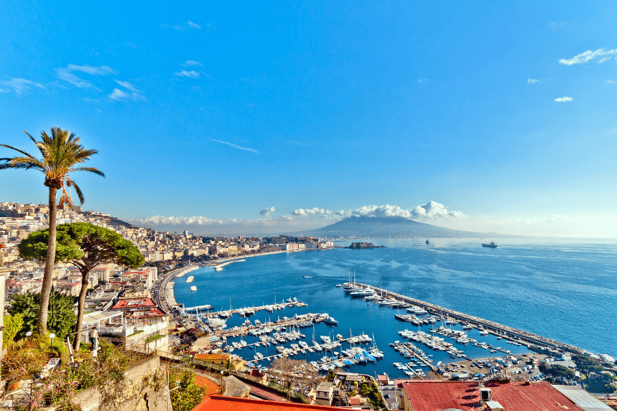 Naples Harbor panoramic view