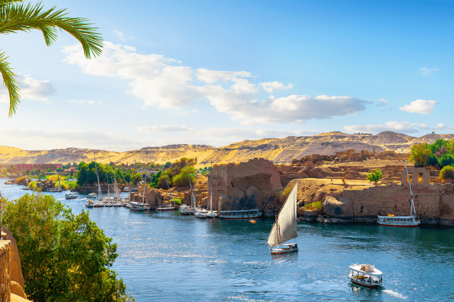 Nile river in Aswan-Egypt