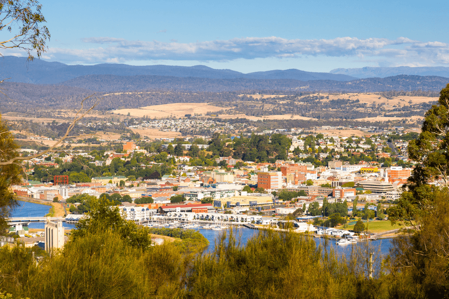 Tasmania with Mount Wellington in background