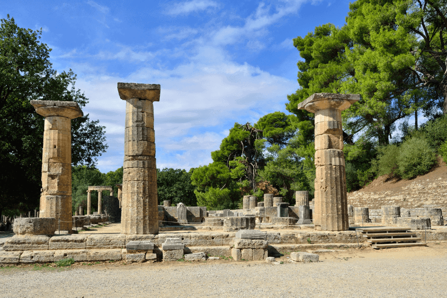 ancient ruins in Olympia