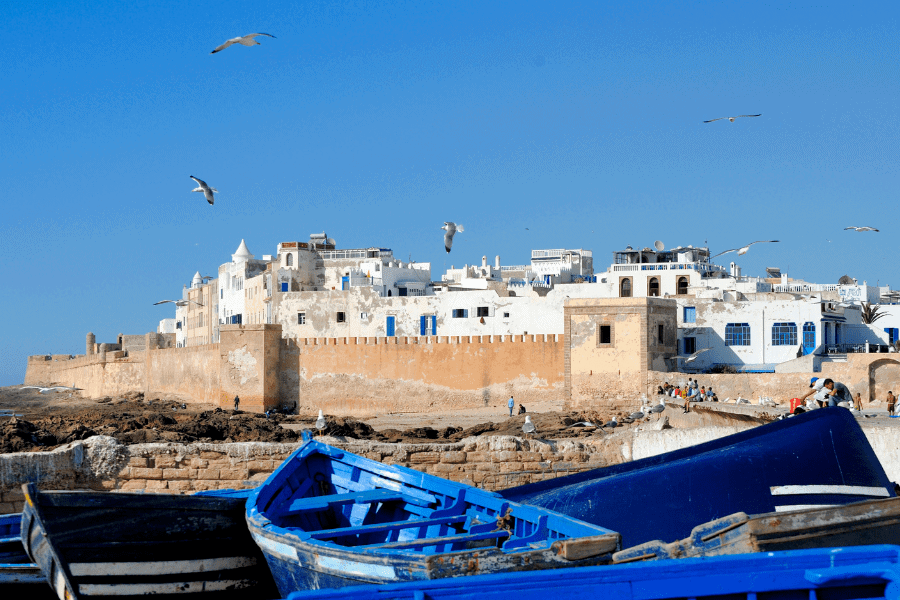 fishing boats in Essaouira