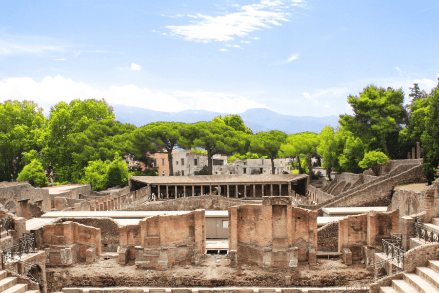 ruins of Pompeii near Naples