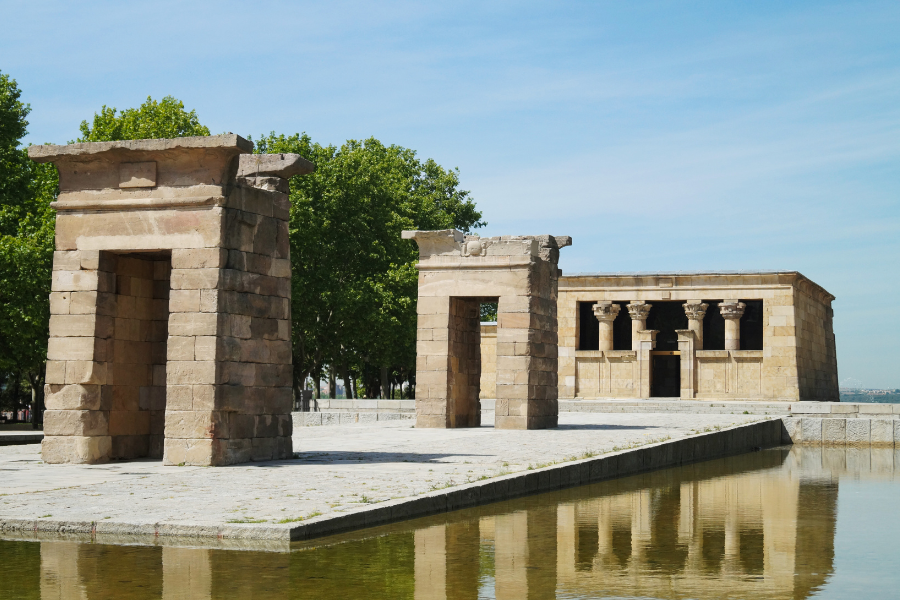 Temple of Debod in the center of Madrid