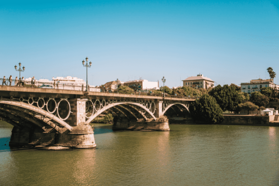 Triana District bridge in Sevilla