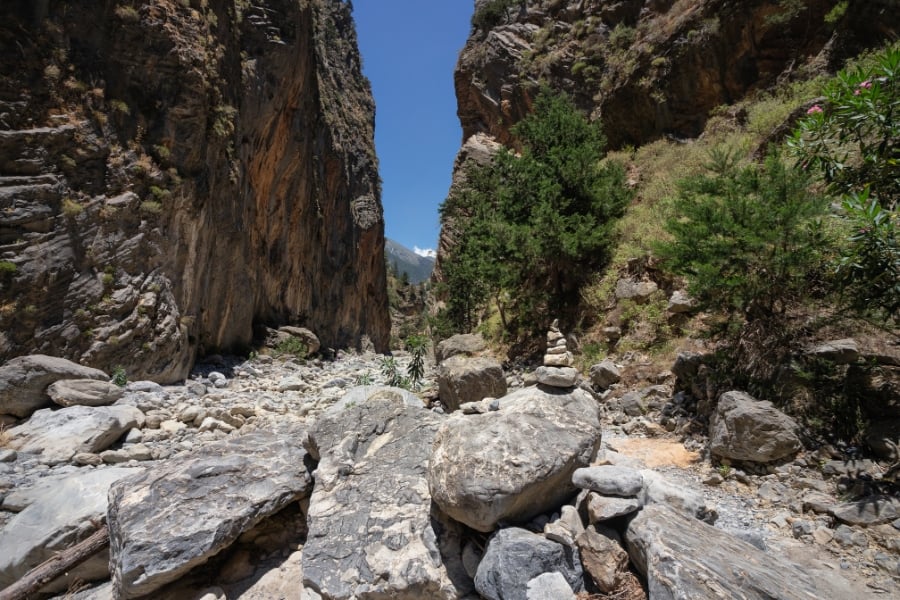Samaria Gorge on the island of Crete