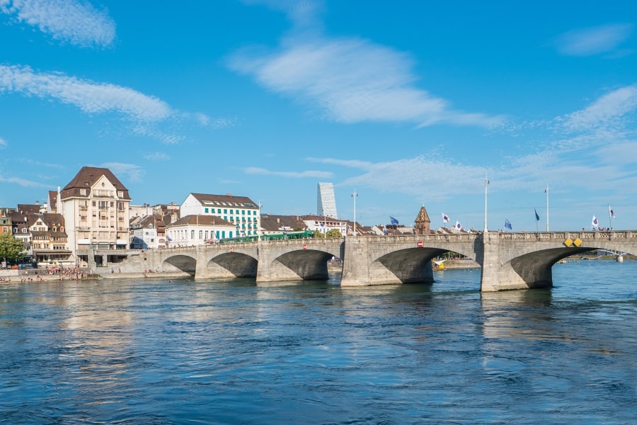 Rhine River in Basel