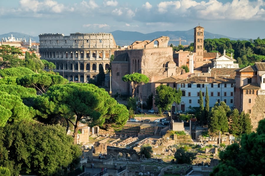 Colosseum and Forum