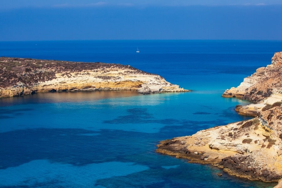 Spiaggia dei Conigli or Rabbit beach in Lampedusa