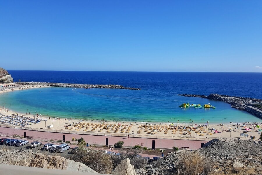 Amadores beach on the island of Gran Canaria