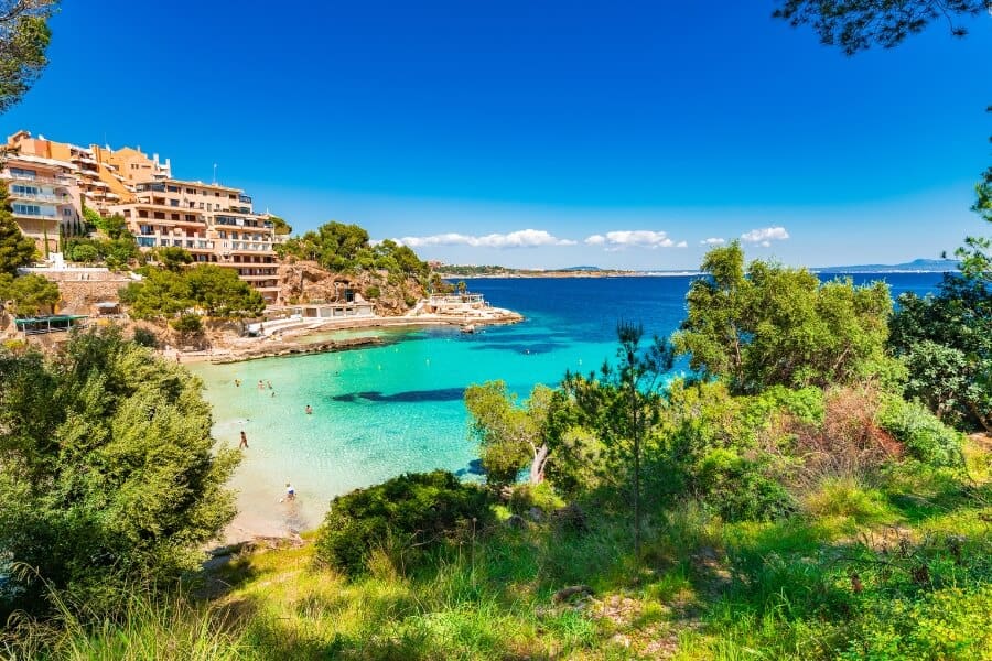 Calvia Beach on the Balearic island of Majorca