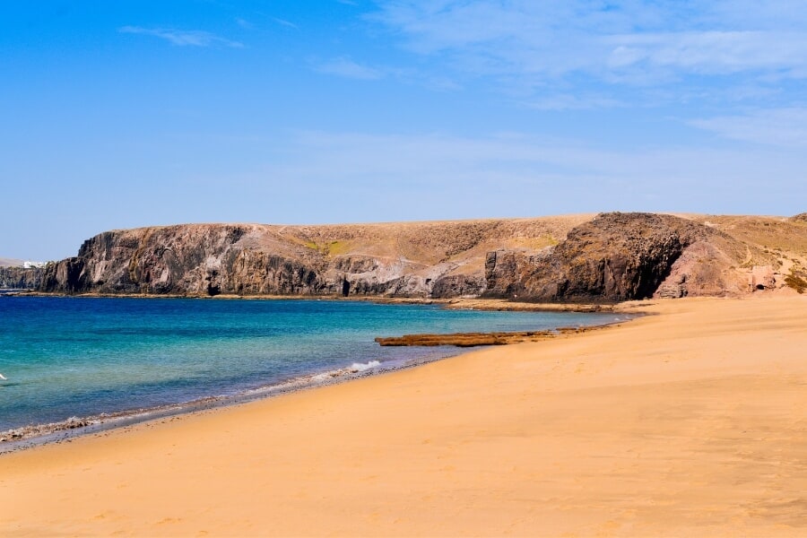 Playa Mujeres beach on the Canary island of Lanzarote