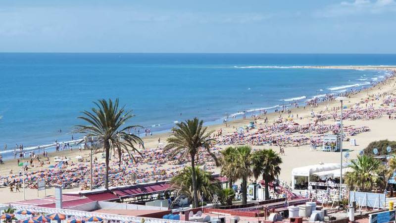 Playa del Inglés beach in Gran Canaria