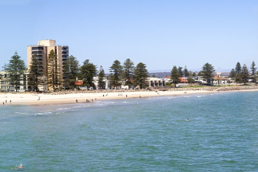 Glenelg Beach in Adelaide