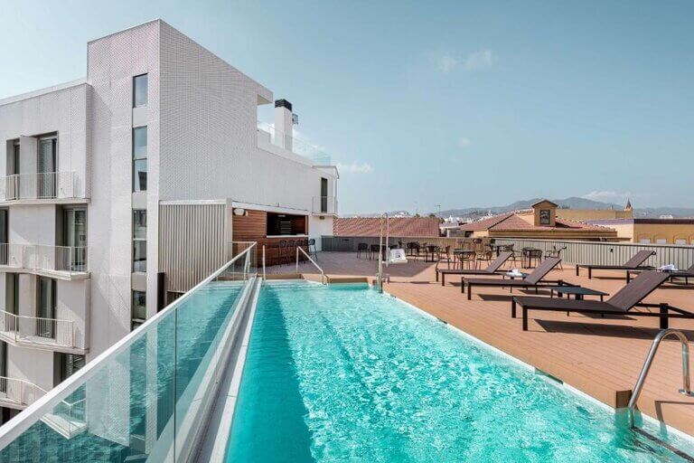 NH Malaga rooftop pool