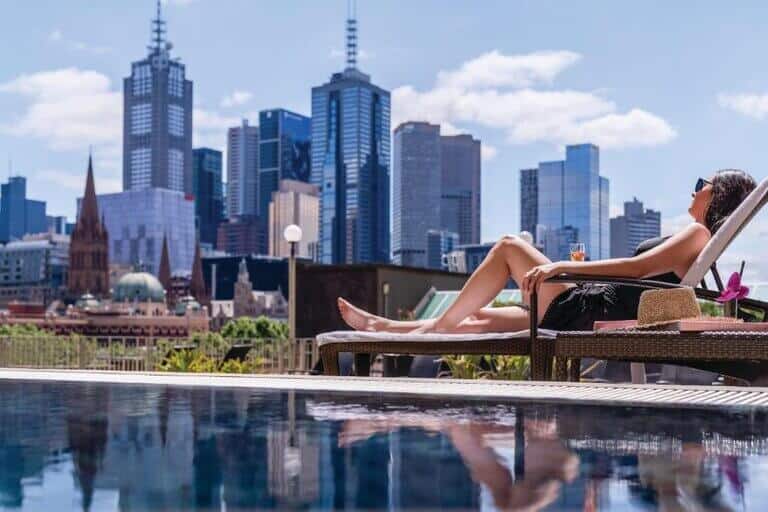 The Langham Melbourne outdoor pool