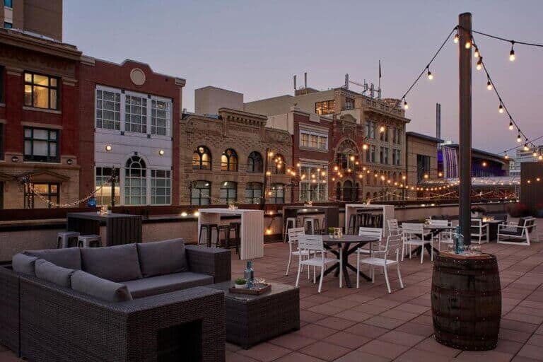 Calgary Marriott Downtown Hotel rooftop terrace