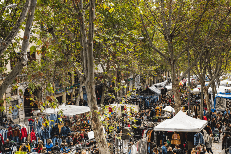 El Rastro Market in Madrid