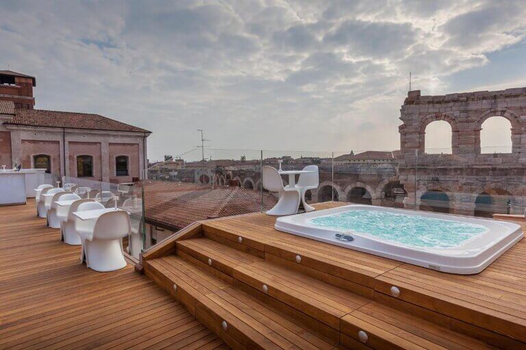 Hotel Milano & SPA Verona rooftop terrace