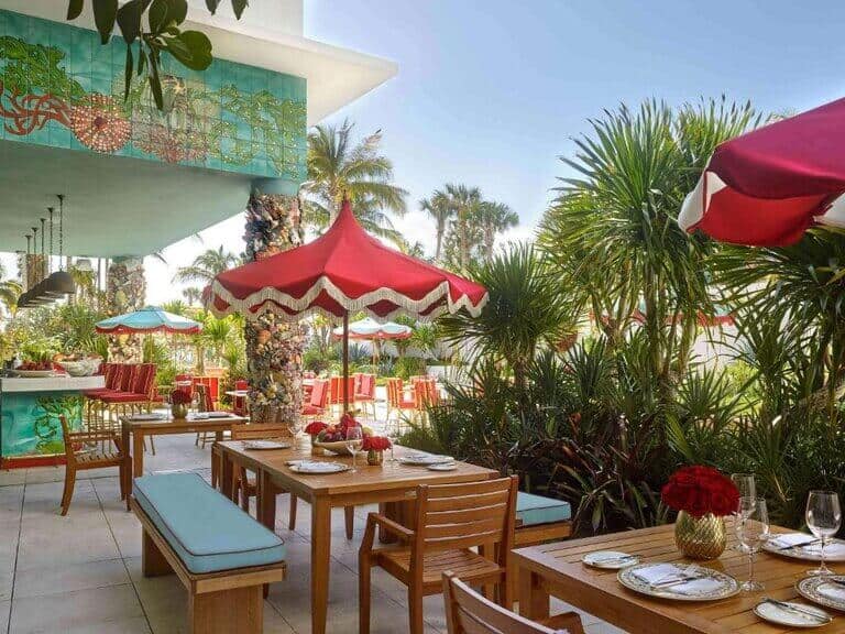 Faena Hotel Miami Beach outdoor terrace