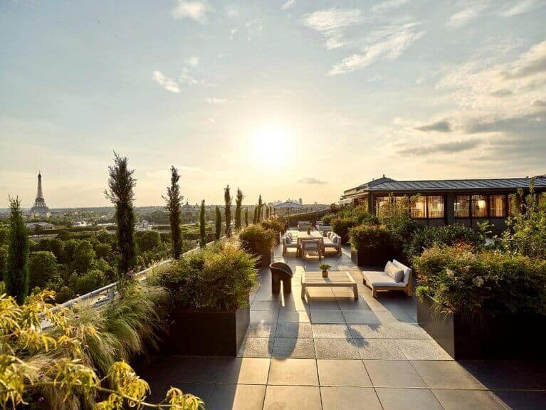 Le Meurice rooftop terrace